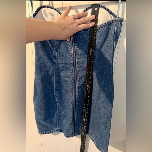 Lovers and Friends Alexis Bustier Mini Denim Dress - size M - Picture 15 of 16
